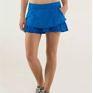 Lululemon In A Flash Skirt Skirt Stretch Baroque Blue Size 4 Laser Cut